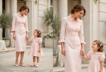 A Pretty Blush-Pink Mother-Daughter Look