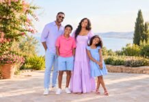 The Family Photo in Lavender, Pink & Blue
