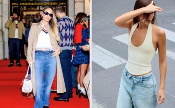 The Folded-Waist Jeans Trend: From JoJo Levesque to Zara